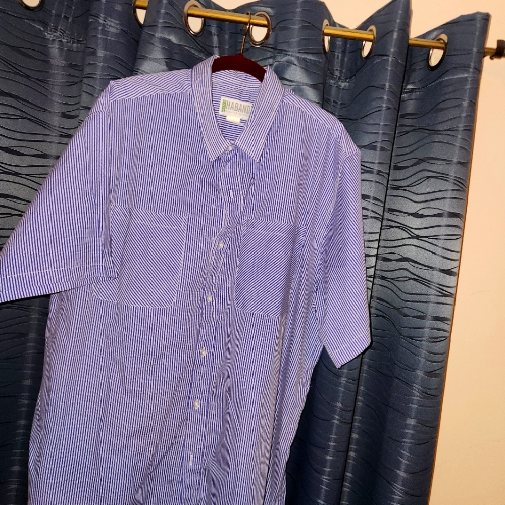 Haband short sleeve button-down shirt. XXL